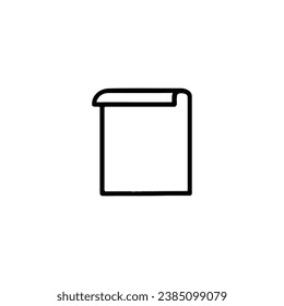 Paper icon. Simple style recycle poster background symbol. Paper brand logo design element. Paper t-shirt printing. Vector for sticker.