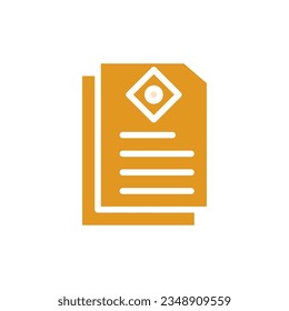 Paper icon solid orange yellow colour chinese new year vector element and symbol perfect.