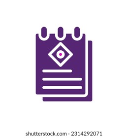 Paper icon solid purple pink colour chinese new year vector element and symbol perfect.