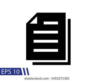 Paper Icon Solid Style Design 