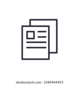 paper icon symbol vector sign isolated on white background illustration for graphic and web design