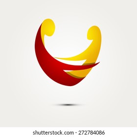 Paper icon symbolizing the mutual care of two cognate people