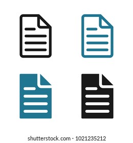 Paper Icon Template. Document Logo Vector.