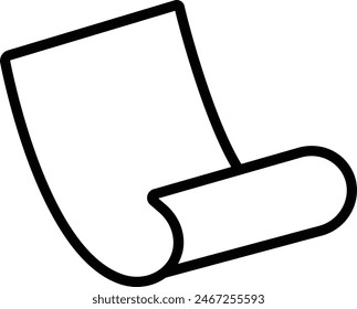 Paper icon in thin line style, Document papers pile, vector sign, linear pictogram isolated on transparent background, Symbol flat style logotype graphic design quality signs or success logo element.