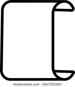 Paper icon in thin line style, Document papers pile, vector sign, linear pictogram isolated on transparent background, Symbol flat style logotype graphic design quality signs or success logo element.