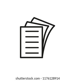 paper icon in trendy flat design 
