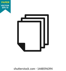 paper icon in trendy flat style 
