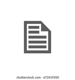 Paper icon in trendy flat style isolated on white background. Symbol for your web site design, logo, app, UI. Vector illustration, EPS