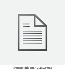 Icono de papel Arte vectorial con color gris