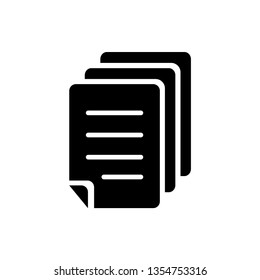 paper icon vector black and white 