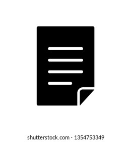 paper icon vector black and white 
