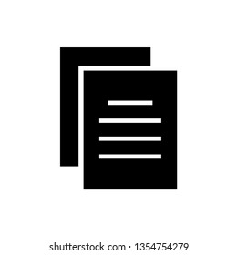 paper icon vector black and white 