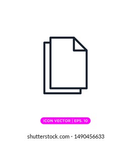 Paper Icon Vector Design Template With Editable Stroke