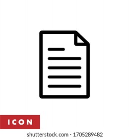 Paper icon vector. File document icon symbol illustration
