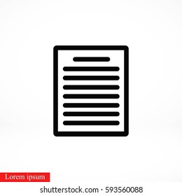 paper icon vector, flat design best vector icon