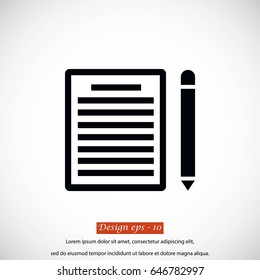 paper icon vector, flat design best vector icon