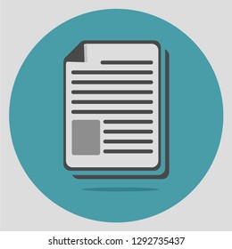 Paper Icon. Vector Illustration - Vector