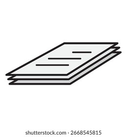 Icono de papel Plantilla de diseño de Ilustración vectorial