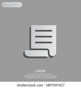 paper icon. Vector illustration EPS 10.