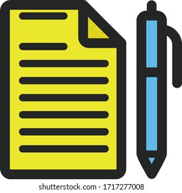 Icono de papel ilustración vectorial plana