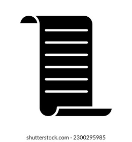 Paper icon, vector illustration. vector paper icon illustration isolated on white background 