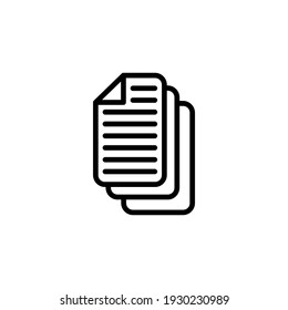 Plantilla de logotipo de ilustración de vector de icono de papel para muchos fines. Aislado sobre fondo blanco.