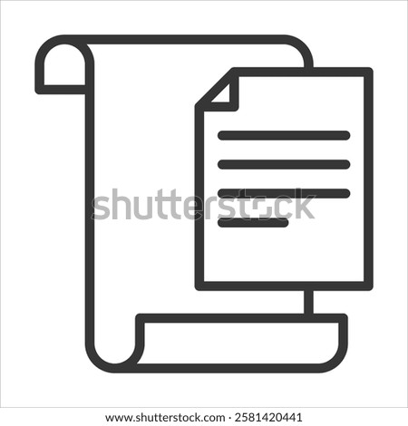 Paper Icon Vector Illustration Outline