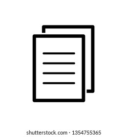 paper icon vector line art style 