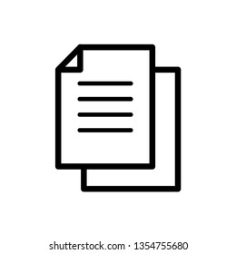 paper icon vector line art style 