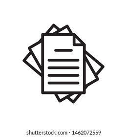 Paper icon vector. Line note paper icon. Notepad symbol illustration. Simple design on white background.