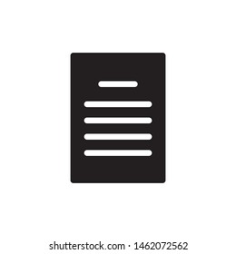 Paper icon vector. Line note paper icon. Notepad symbol illustration. Simple design on white background.