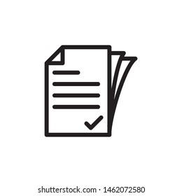 Paper icon vector. Line note paper icon. Notepad symbol illustration. Simple design on white background.