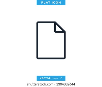 Paper Icon Vector Logo Design Template