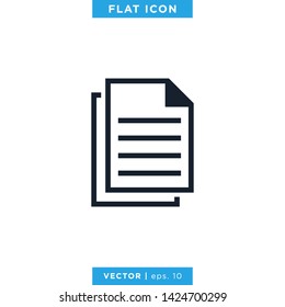 Paper Icon Vector Logo Design Template. Document Icon