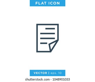 Paper Icon Vector Logo Template
