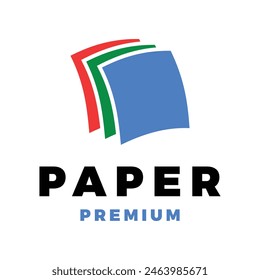 Paper Icon Vector Logo Template Illustration Design