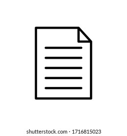 Paper icon vector on white background