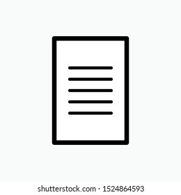 Paper Icon - Vector, Sign and Symbol for Design, Presentation, Website or Apps Elements.