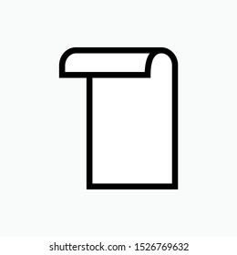
Paper Icon - Vector, Sign and Symbol for Design, Presentation, Website or Apps Elements. 