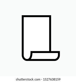 Paper Icon - Vector, Sign and Symbol for Design, Presentation, Website or Apps Elements. 