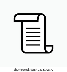 Paper Icon - Vector, Sign and Symbol for Design, Presentation, Website or Apps Elements. 