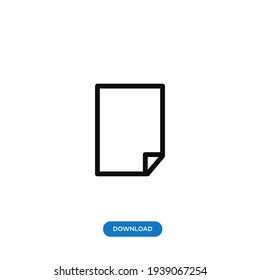 Paper icon vector. Simple document sign