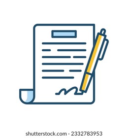Paper Icon, vector stock illustration.