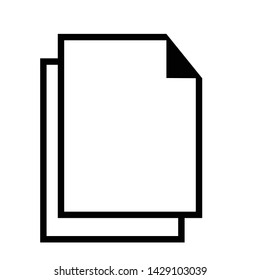 Paper Icon Vector Symbol Illustration