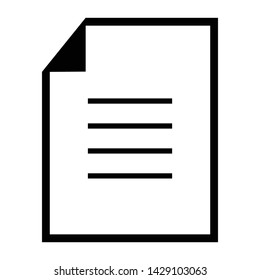 Paper Icon Vector Symbol Illustration