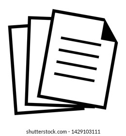 Paper Icon Vector Symbol Illustration