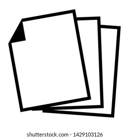 Paper Icon Vector Symbol Illustration