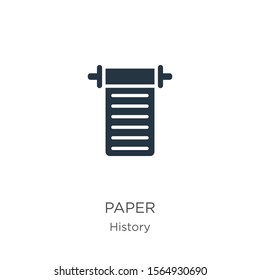 Paper icon vector. Trendy flat paper icon from history collection isolated on white background. Vector illustration can be used for web and mobile graphic design, logo, eps10