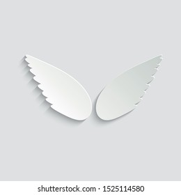   paper icon, wings icon vector