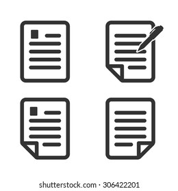 Paper Icon,Document Icon,Vector EPS10